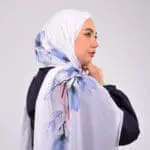 Hijab imprimé en crêpe - Douceur des Fleurs (collection Fleurs de Printemps) – Image 2