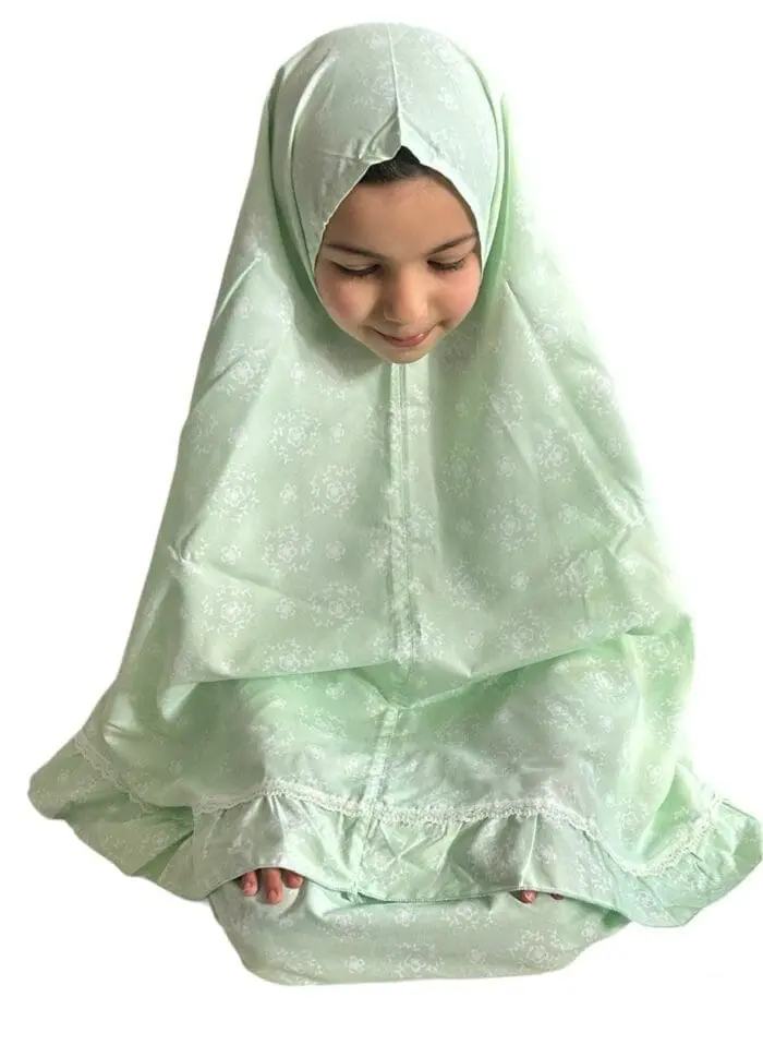 Tenue de prière enfant kiwi - Pureté florale – Image 2