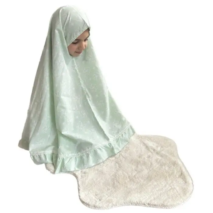 Tenue de prière enfant kiwi - Pureté florale – Image 3