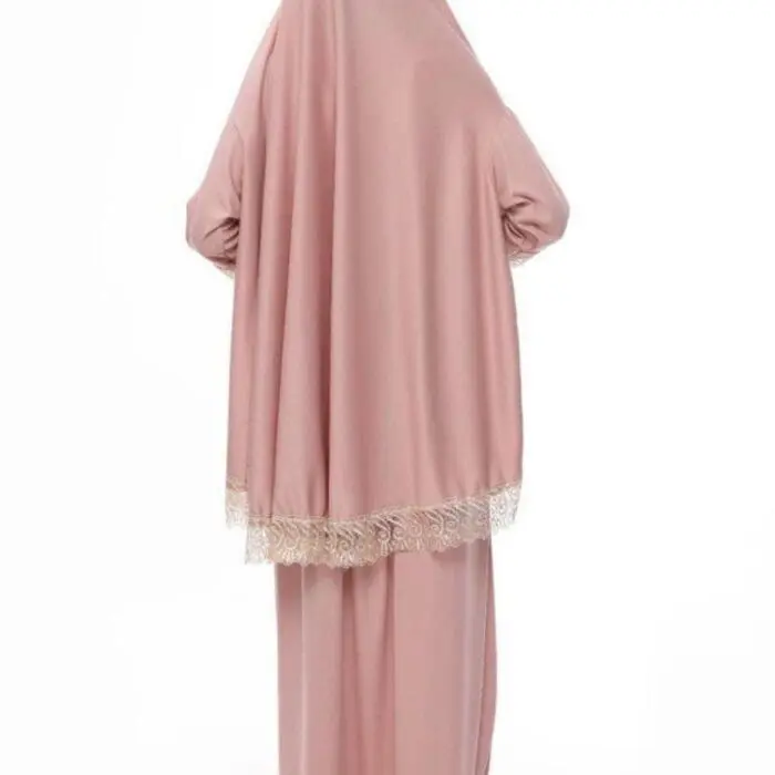Tenue de prière femme rose à manches longues – Élégance et simplicité – Image 4