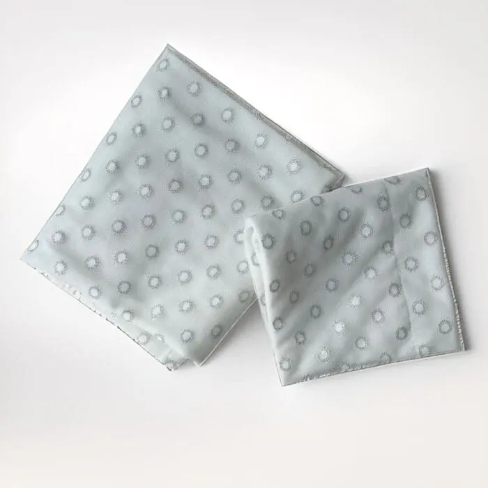 Hijab 2 Pièces en lycra blanc avec dentelle et motifs –  Modernité & Élégance – Image 2