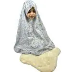 Tenue de prière enfant bleue - Douceur florale – Image 2