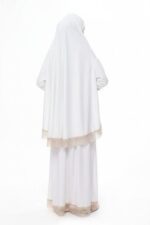 Tenue de prière femme blanche à manches longues – Élégance et simplicité – Image 4