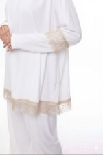 Tenue de prière femme blanche à manches longues – Élégance et simplicité – Image 2