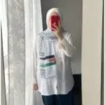 Hijab imprimé crêpe Keffieh Palestine Belle et Voilée
