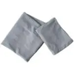 Hijab 2 pièces en lycra gris clair – structure intégrée bonnet + voile, à plat