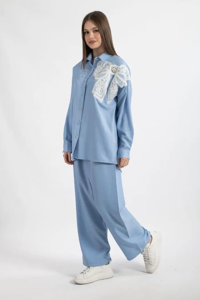 ⁦Ensemble 2 pièces brodé – Chic & confortable⁩ - الصورة ⁦5⁩