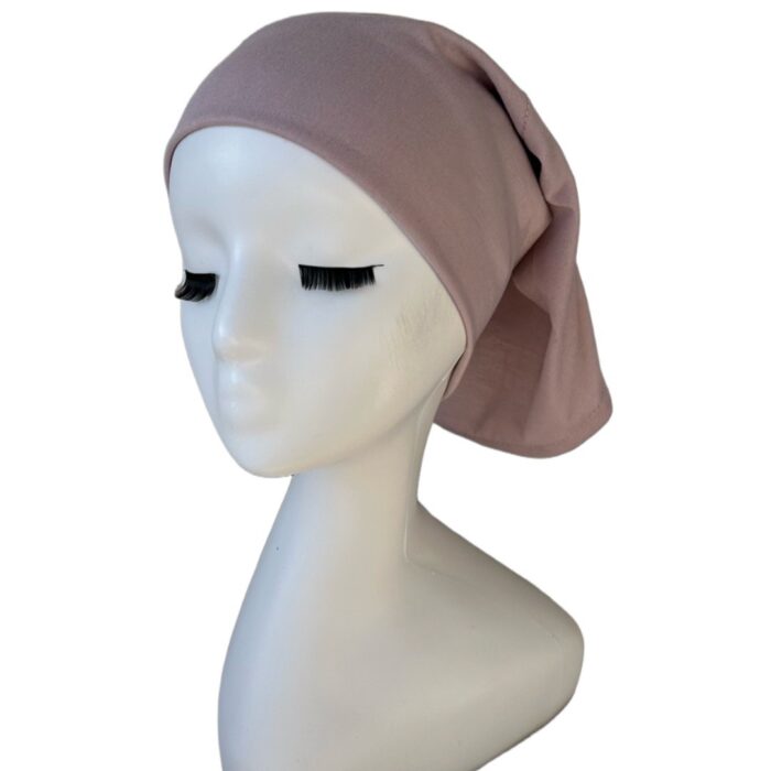 Sous-Hijab Tube Large en Coton nude rosé – Confort Enveloppant – Image 4