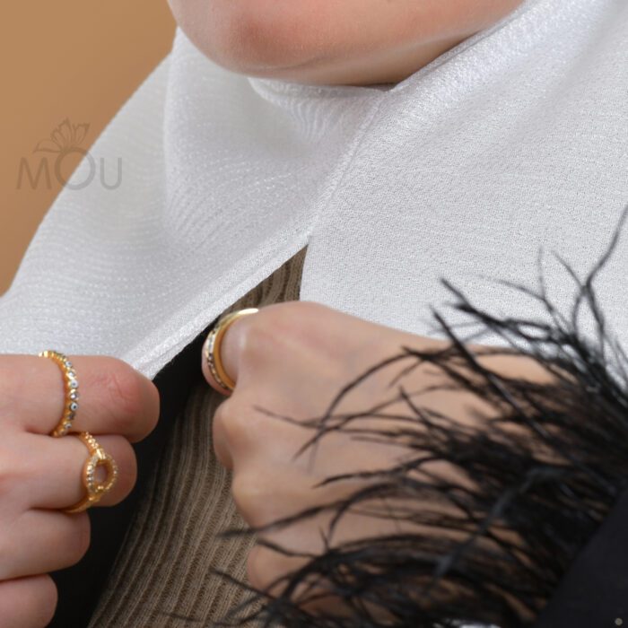 Hijab Pratique effet Cachemire – Blanc cassé (sélection MouStyles) – Image 2