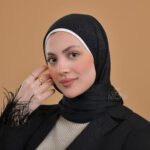 Hijab Pratique effet Cachemire – Noir (sélection MouStyles) – Image 2