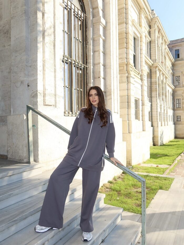 Ensemble 2 pièces sportswear gris - Sport casual – Image 5