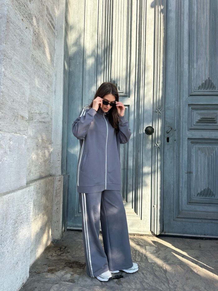 Ensemble 2 pièces sportswear gris - Sport casual – Image 2