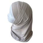 Hijab 2 Pièces en lycra beige rosé – Modernité et Confort – Image 2