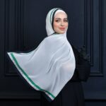 Hijab imprimé en crêpe - L'Aube de la Syrie (Collection les Peuples Libres)