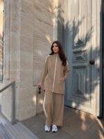 Ensemble 2 pièces sportswear beige – Sport casual – Image 3